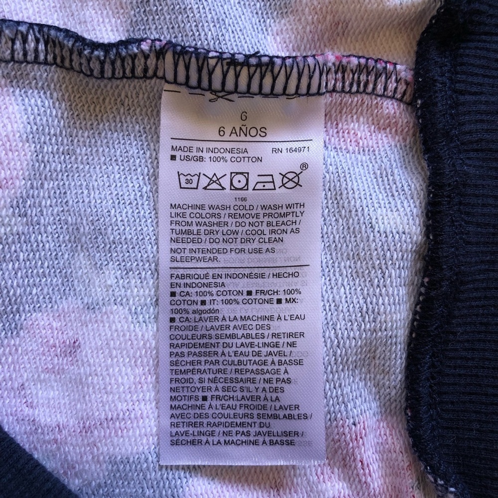 Janie and Jack Girl’s Navy Rose Sweatshirt - Picture 6 of 7